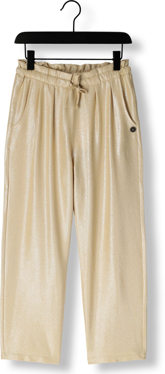 Like Flo metallic straight fit broek champagne Goud Meisjes Polyester Effen 164