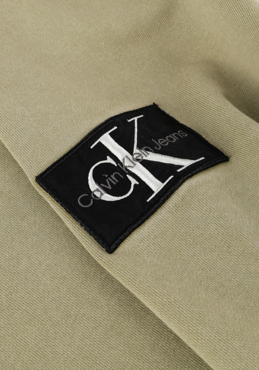 Groene CALVIN KLEIN Sweater WASHED BADGE CREW NECK - large