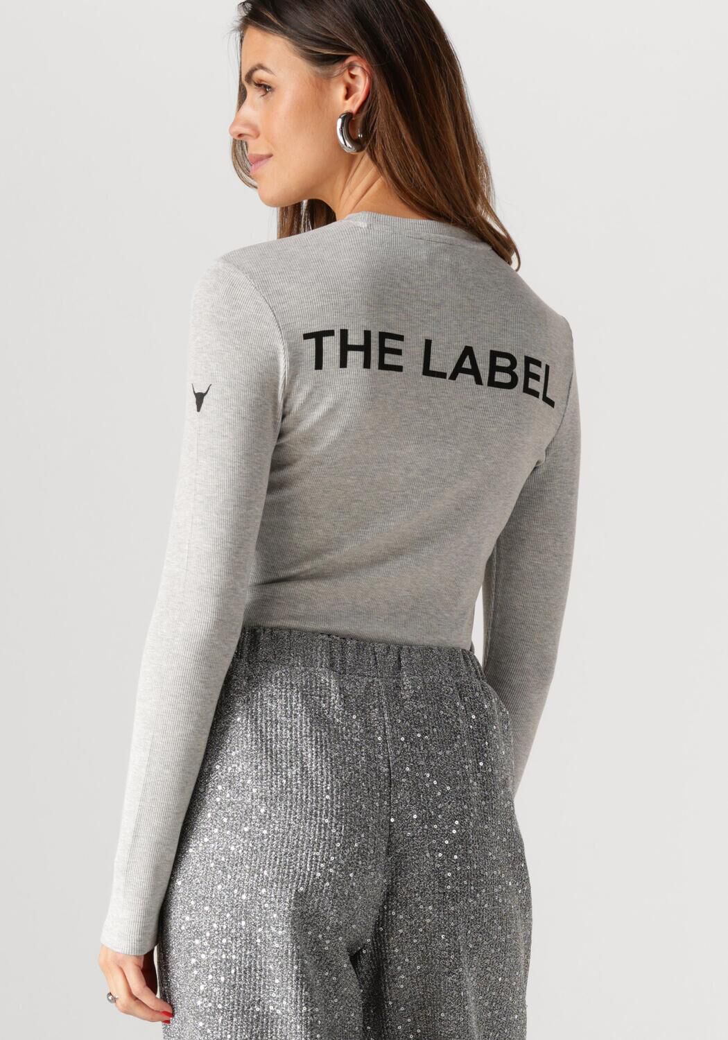 ALIX THE LABEL Dames Tops & T-shirts Ladies Knitted Rib Top Grijs