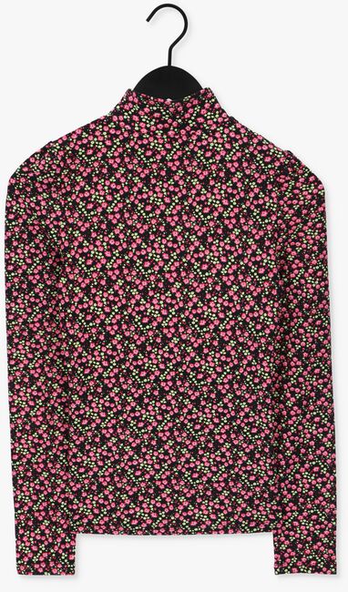 Roze COLOURFUL REBEL  NEYO PEACHED SMALL FLOWER TURTLENECK TOP - large