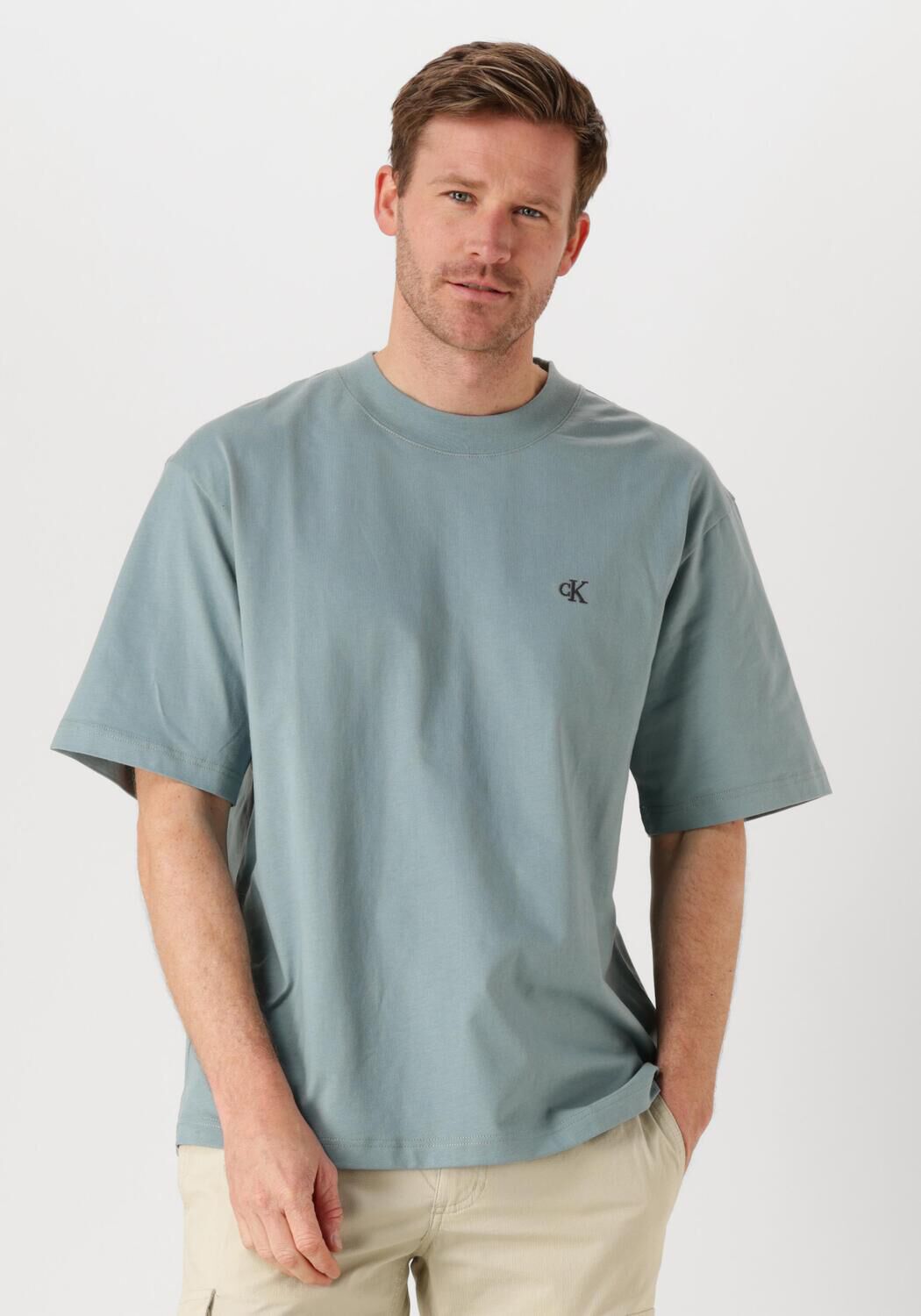 CALVIN KLEIN Heren Polo's & T-shirts Heavy Relaxed Tee Grijs