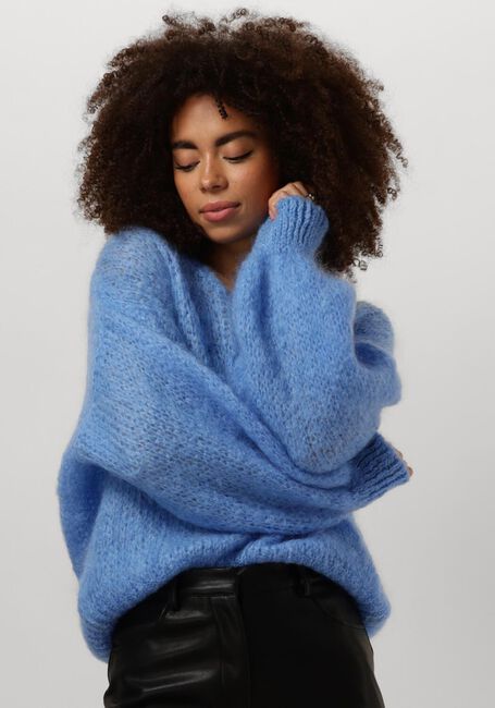 Blauwe AMERICAN DREAMS Trui MILANA LS MOHAIR KNIT - large