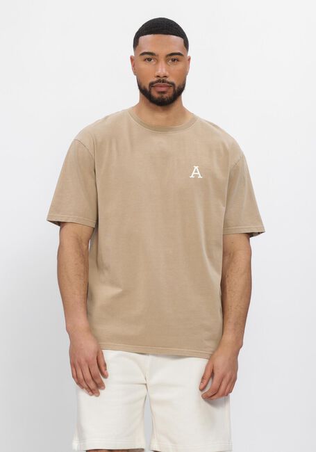 Beige ANERKJENDT T-shirt AKVILLADS SUN PRINT SS TEE - large