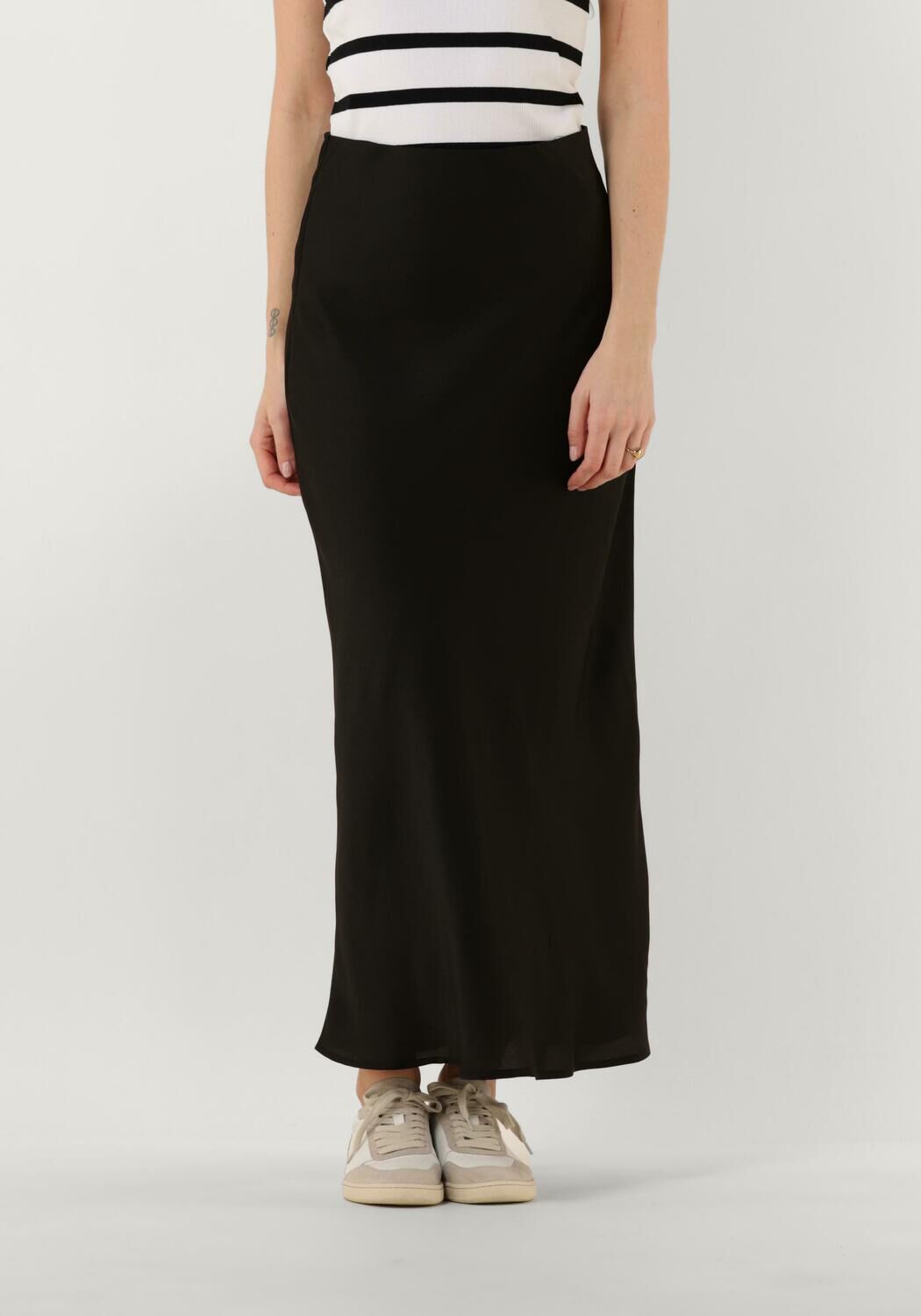 Bruuns Bazaar Zwarte midi rok Acacia Bbjoanelle Black Dames