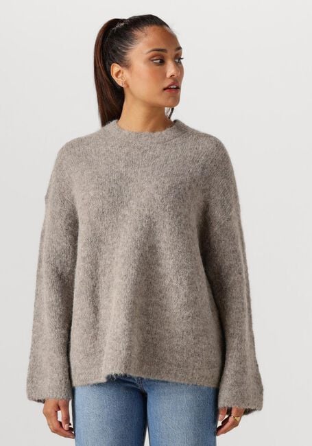 Grijze SELECTED WOMEN Trui SLFGABRIELLA LS KNIT NEW O-NECK - large
