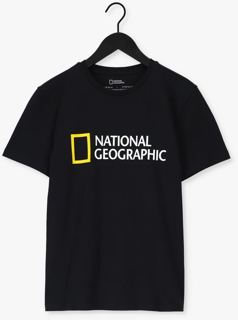 Zwarte NATIONAL GEOGRAPHIC T-shirt UNISEX T-SHIRT WITH BIG LOGO - large