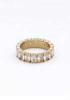 Gouden NOTRE-V Ring RING STRASS CRYSTAL - medium