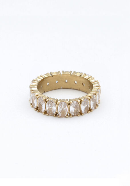 Goudkleurig NOTRE-V Ringen RING STRASS CRYSTAL - large