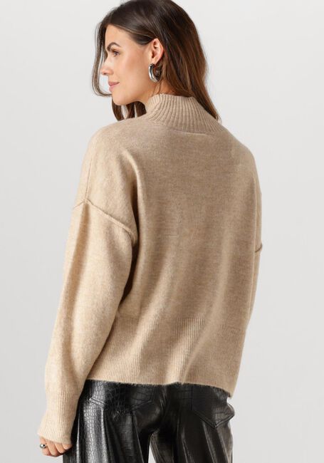 Beige Y.A.S. Trui YASBALIS LS HIGH NECK KNIT - large
