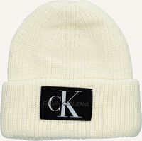 Witte CALVIN KLEIN Muts MONOGRAM BEANIE Witte CALVIN KLEIN Muts MONOGRAM BEANIE - medium