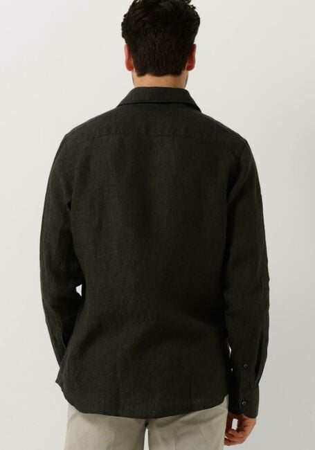 Donkergroene PROFUOMO Casual overhemd SHIRT X-CUTAWAY SC LINNEN - large