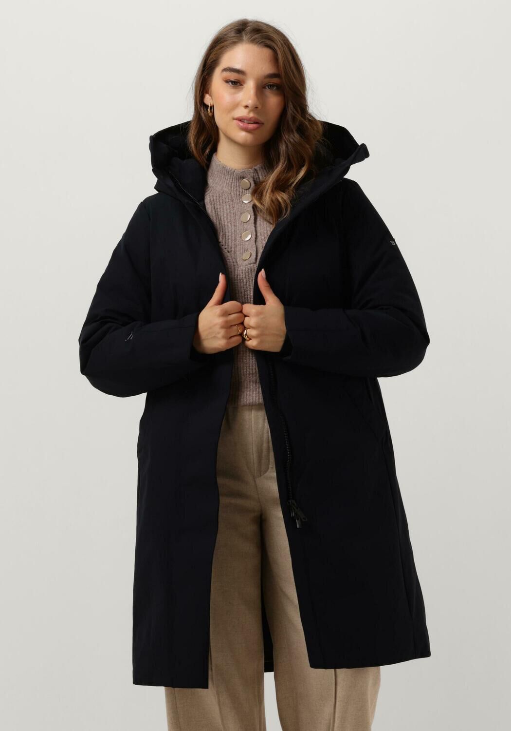 Krakatau Stedelijke Regen Parka Gaia Zwart Black Dames