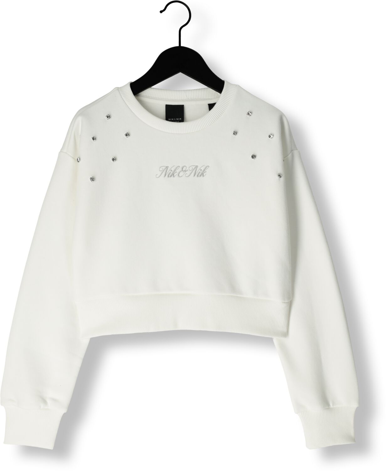 NIK & NIK Meisjes Truien & Vesten Diamond Sweatshirt Wit