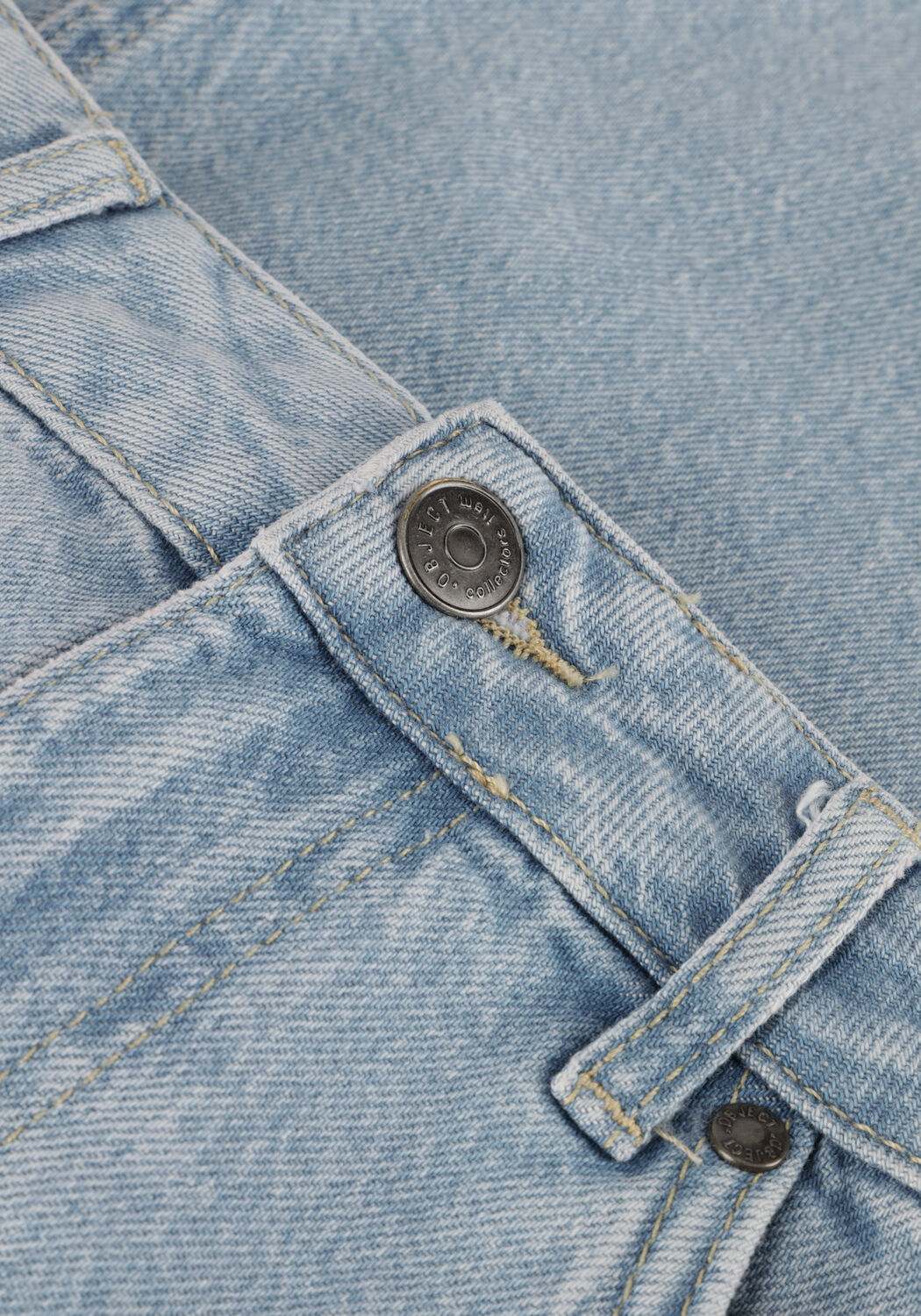 Blauwe OBJECT Midirok OBJELLEN MW LONG DENIM SKIRT - large