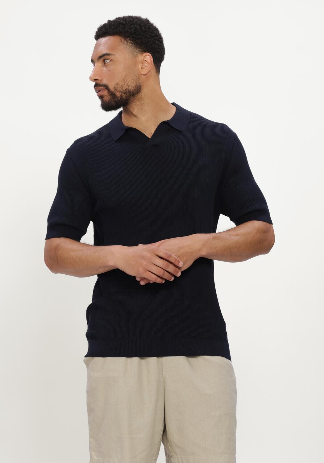 Donkerblauwe SAINT STEVE Polo EVAN-S - large