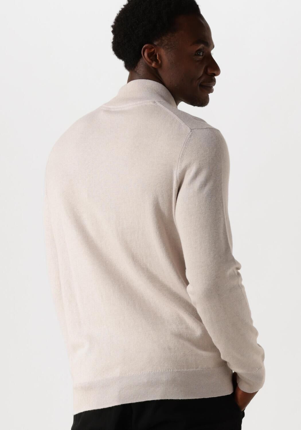LYLE & SCOTT Heren Truien & Vesten Cotton Merino Quarter Zip Jumper Beige