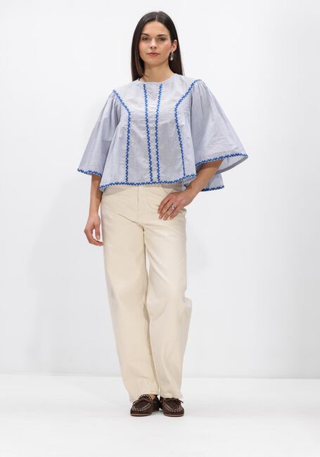 Blauwe BY-BAR Blouses DAVIN PIN STRIPE BLOUSE - large