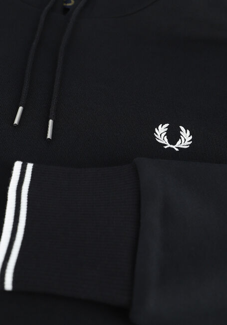 Zwarte FRED PERRY Sweater TIPPED HOODED SWEATSHIRT - large