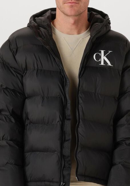 Zwarte CALVIN KLEIN Gewatteerde jas LS NYLON MONGRAM PUFFER JKT - large