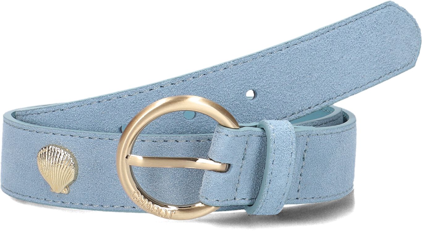 Fabienne Chapot leren riem Studded Shell Belt lichtblauw