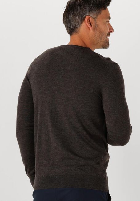 Bruine PROFUOMO Trui PULLOVER CREW NECK MERINO - large