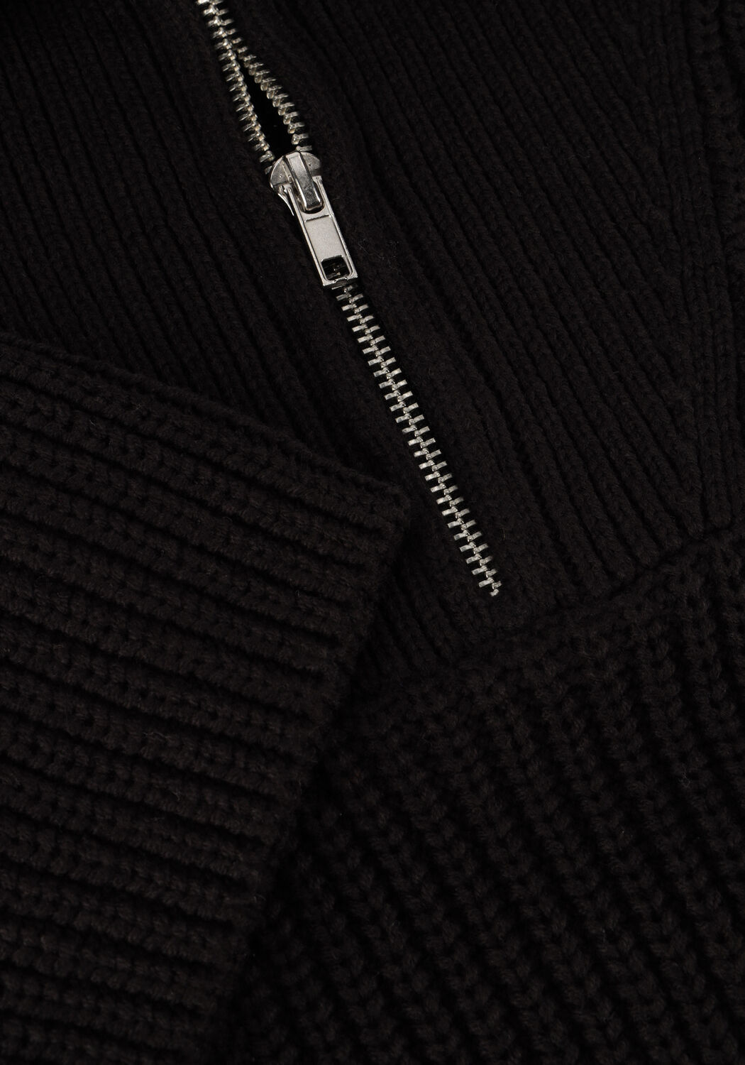 Zwarte SELECTED WOMEN Coltrui SLFBLOOMIE LS KNIT HALF ZIP - large