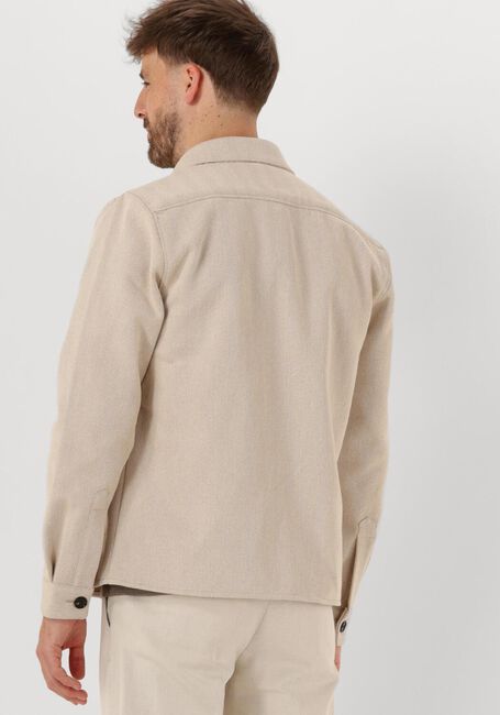 Ecru PROFUOMO Overshirt OVERSHIRT ZIP HERRINGBONE - large