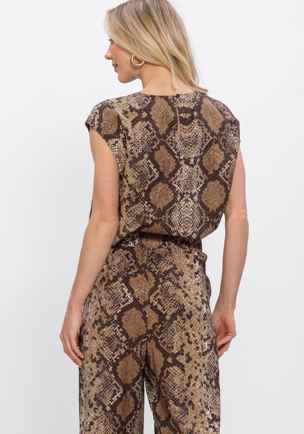 Bruine STUDIO ANNELOES Top JINDRA SNAKE TOP - large