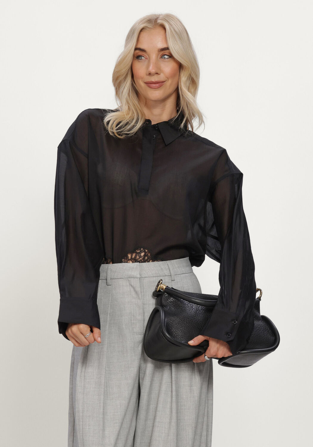 Zwarte COPENHAGEN MUSE Blouses CMDOLLY-SHIRT - large