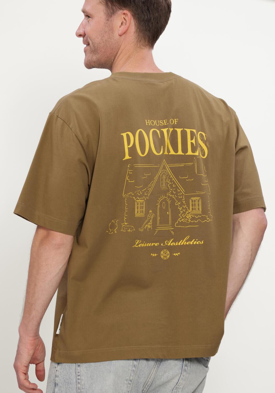 Groene POCKIES T-shirt COTTAGE TEE - large