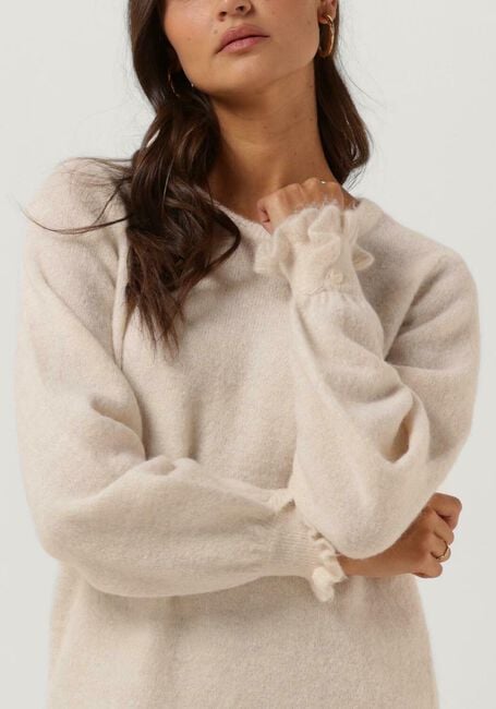 Beige SELECTED FEMME Mini jurk SIA JUMA LS KNIT DRESS - large