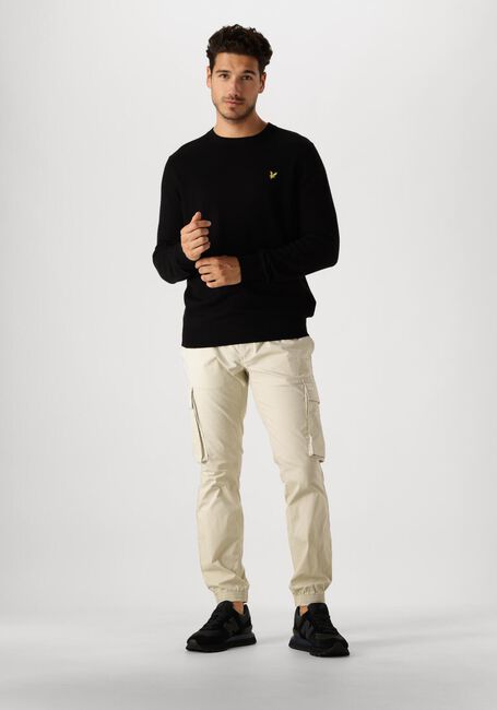 Zwarte LYLE & SCOTT Trui COTTON MERINO CREW NECK JUMPER - large