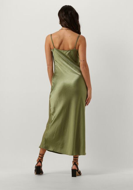 Groene NOTRE-V Maxi jurk SATIN STRAP DRESS - large