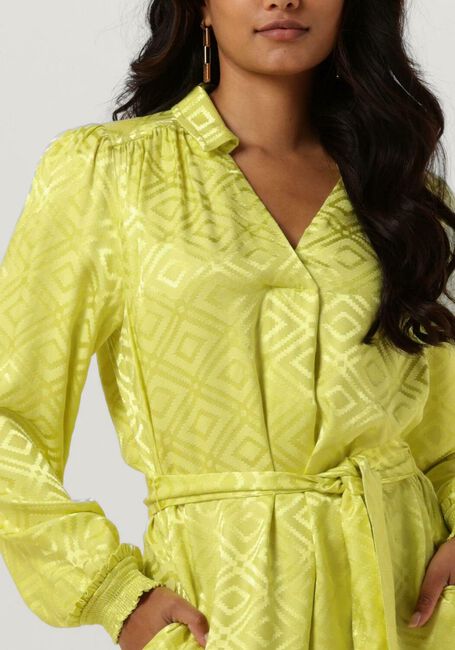 Gele MOS MOSH Midi jurk ALDO GEO DRESS - large