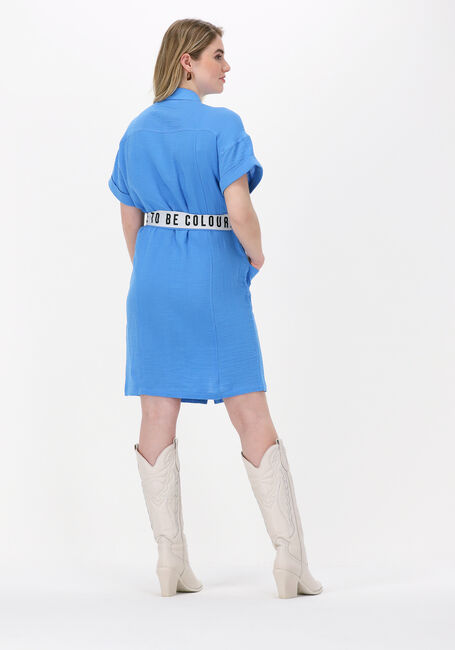 Blauwe POM AMSTERDAM Mini jurk MUSLIN - large