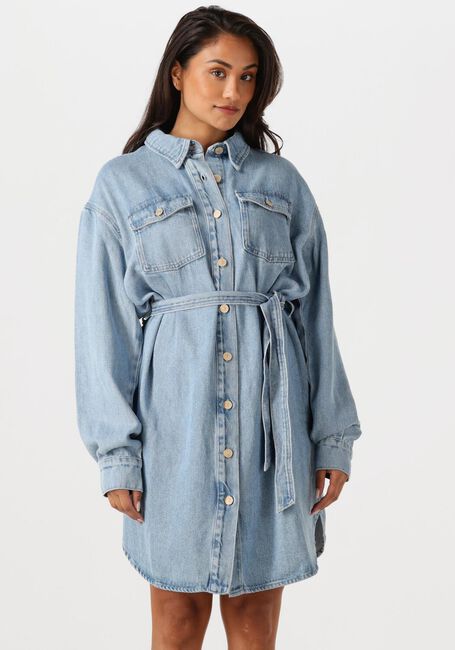 Lichtblauwe 7 FOR ALL MANKIND Mini jurk SHIRT DRESS - large
