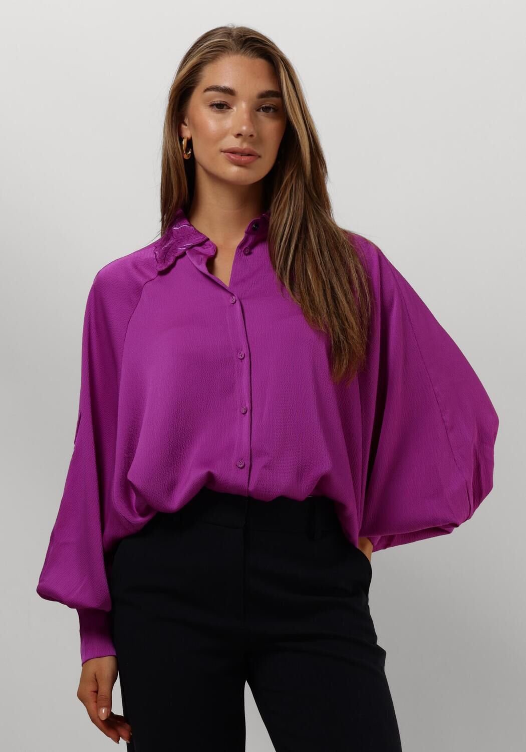 POM AMSTERDAM Dames Blouses Feathers Cactus Pink Roze