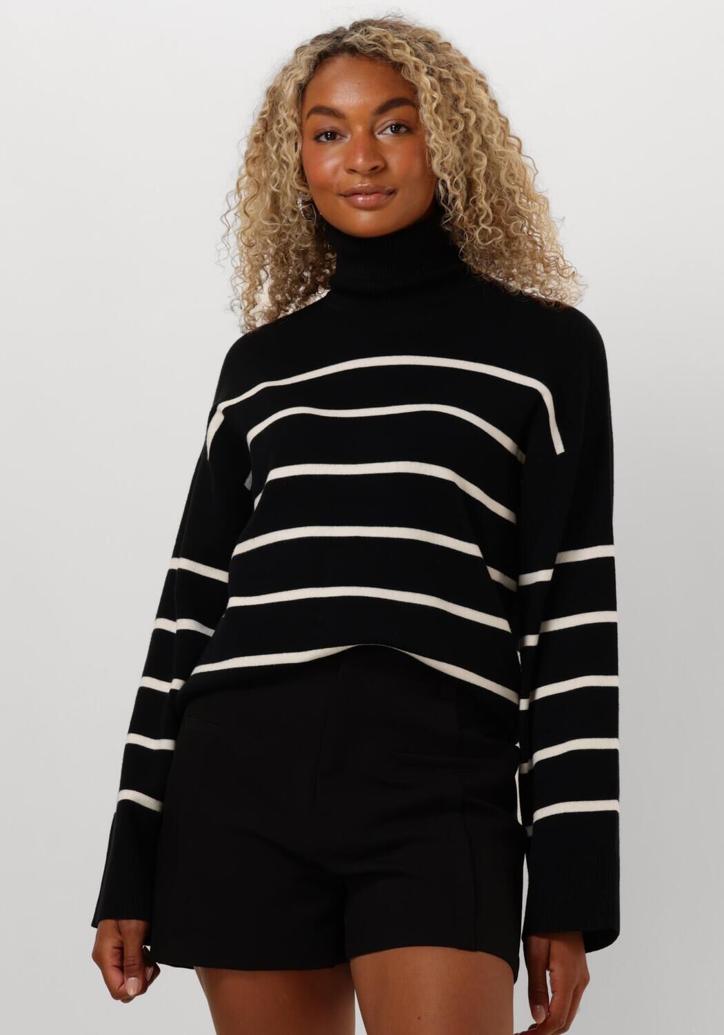 SELECTED FEMME Dames Truien & Vesten Slfkamma Ls Knit Roll Neck Zwart