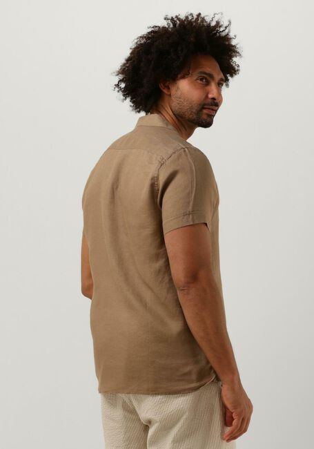 Bruine DSTREZZED Casual overhemd RESORT SHIRT LINEN - large