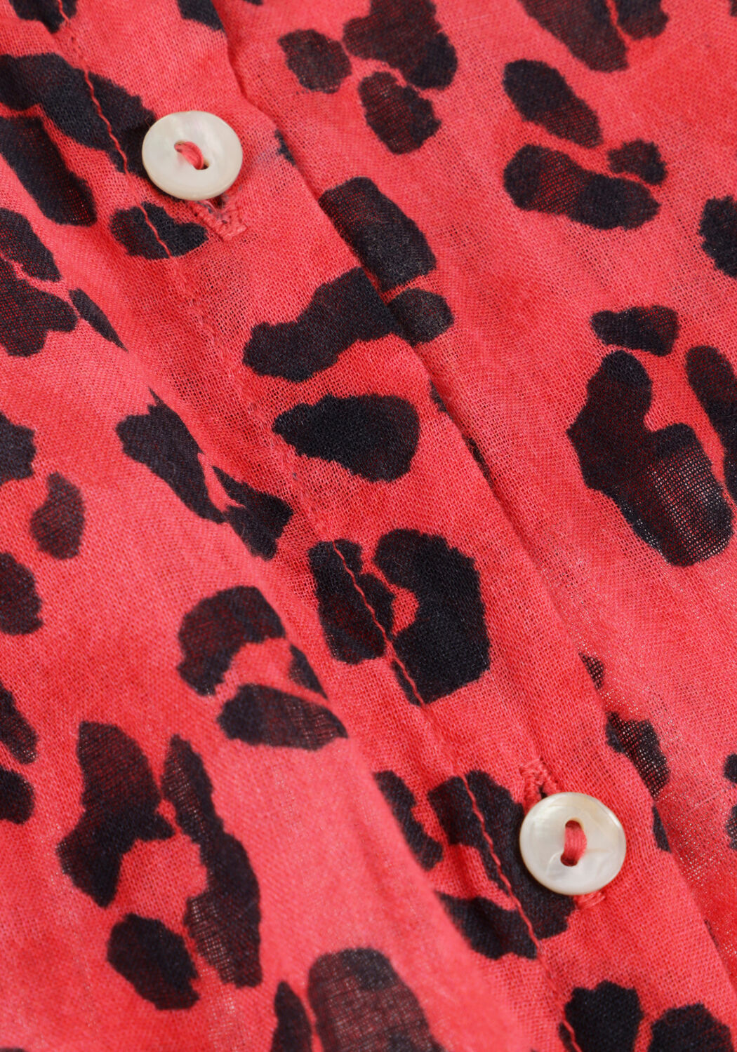 Rode BY-BAR Blouses BECKY RED CHEETAH BLOUSE - large