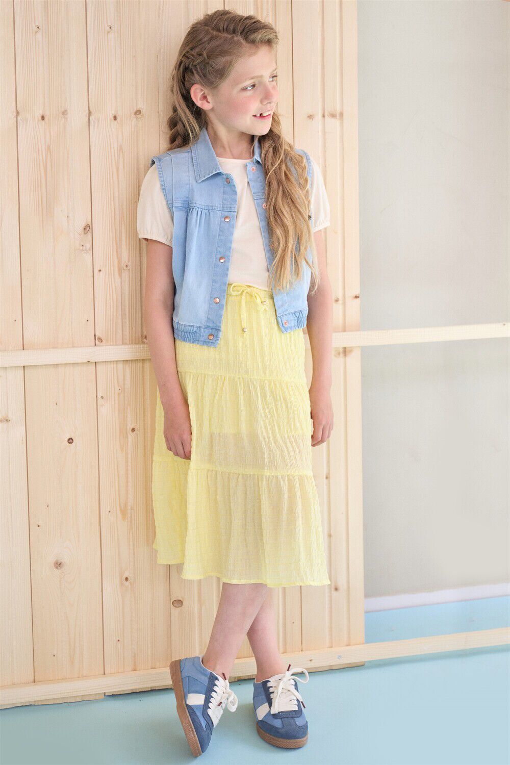 NONO Meisjes Rokken Nael Maxi Skirt Geel