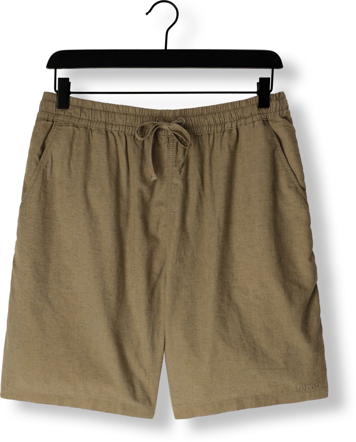 FORÉT Forét Heren Broeken Serene Linen Short Groen