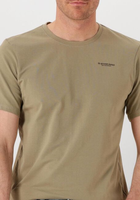 Khaki G-STAR RAW T-shirt SLIM BASE R T S/S - large