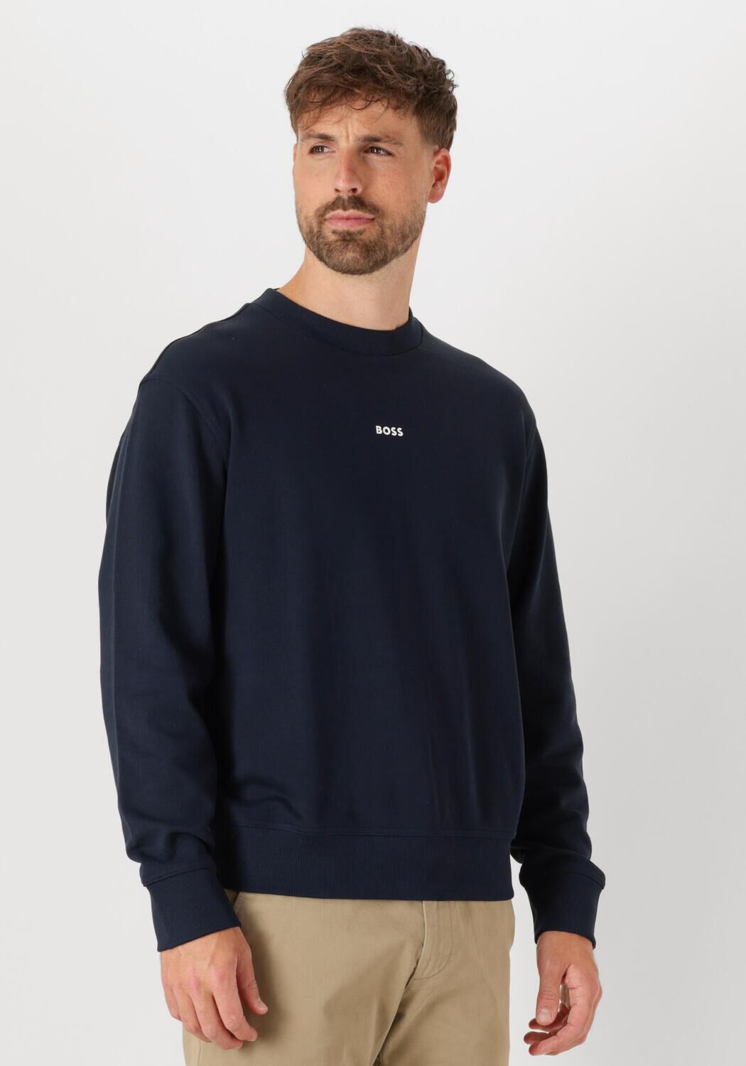 BOSS ORANGE Heren Truien & Vesten Wesmallcrew 10244192 01 Donkerblauw