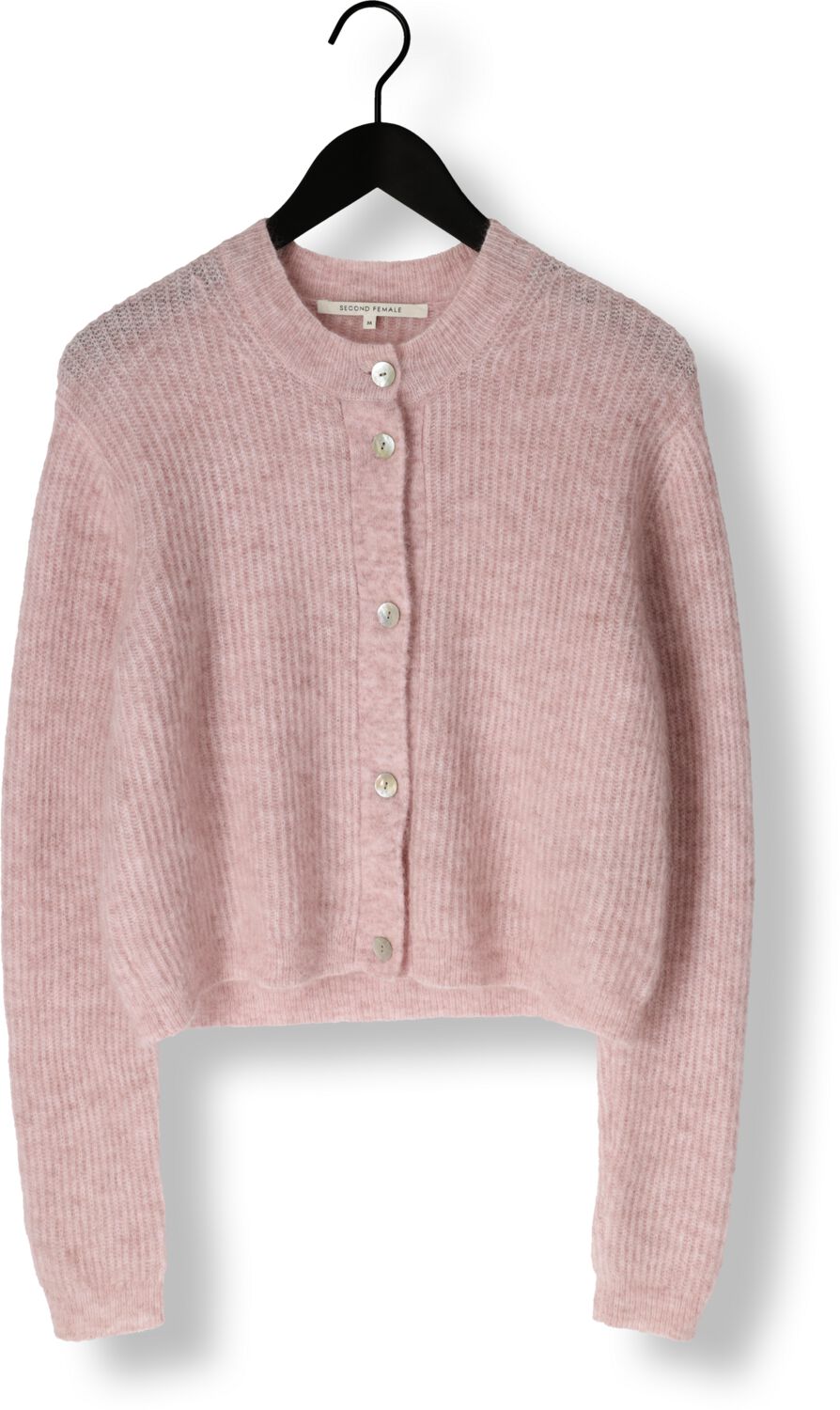 SECOND FEMALE Dames Truien & Vesten Andrea Knit Rib Ls Cardigan Roze