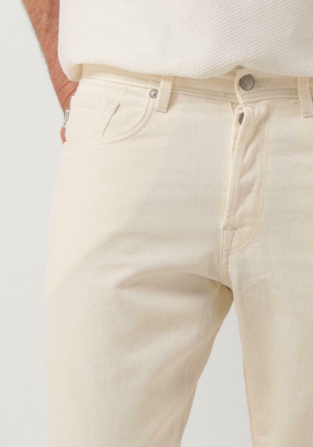 SELECTED HOMME Heren Jeans Slh180-relaxcrop 5422 Ecru Hemp Ecru