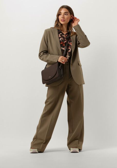 Donkergroene SUMMUM Wijde broek TROUSERS WIDE LEGS FOAM UNI - large