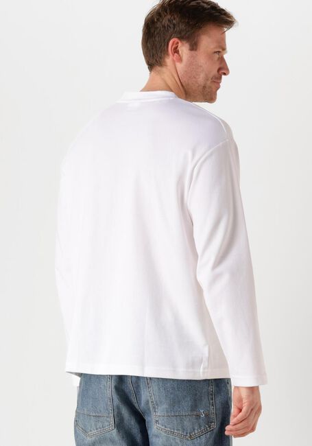 Witte SELECTED MEN T-shirt SLHLOOSEOSCAR LS O-NECK TEE NOOS - large
