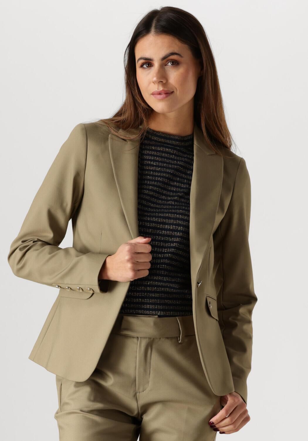 MOS MOSH Klassieke Night Blazer Mermaid Beige Dames