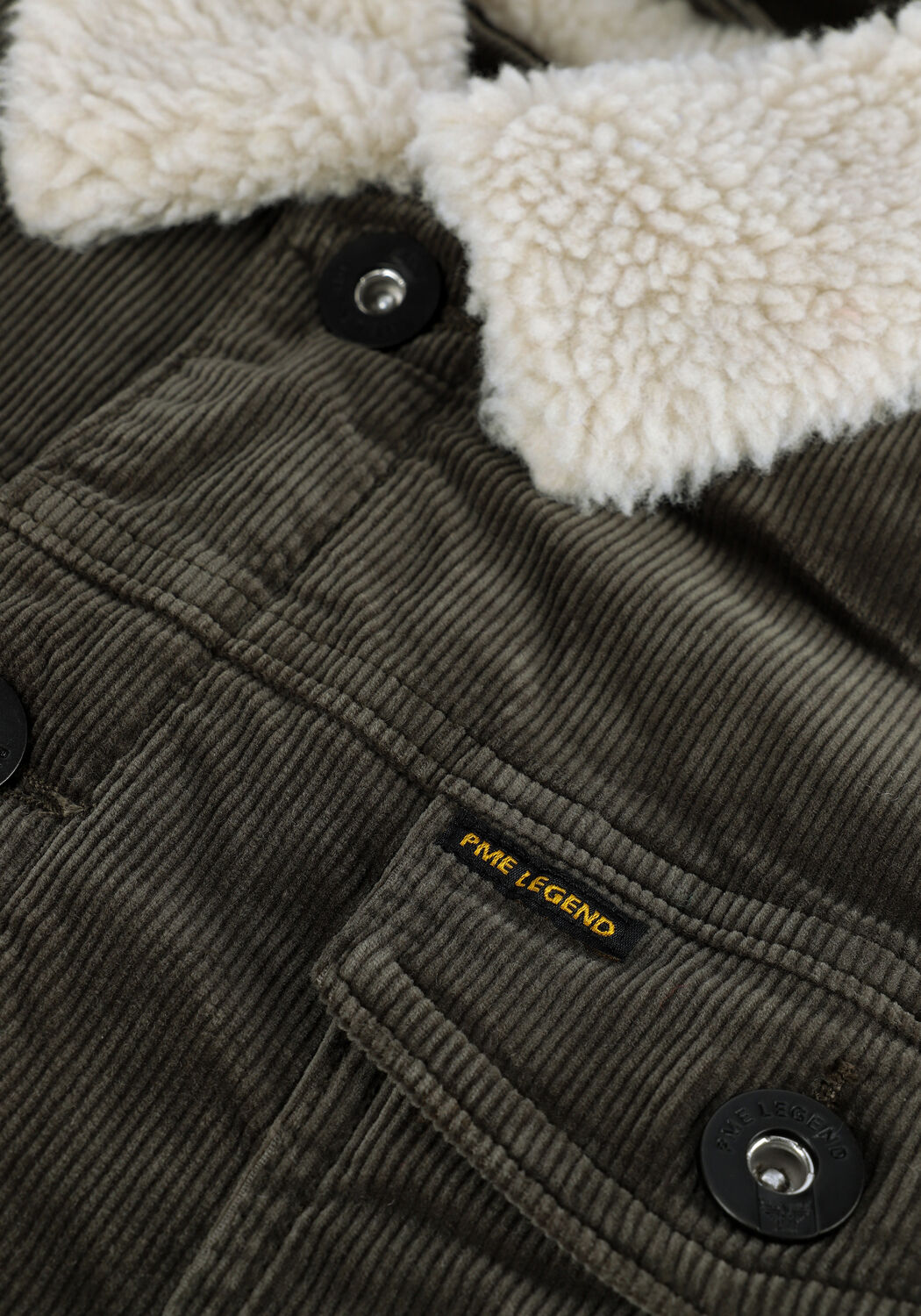 Groene PME LEGEND Jack DENIM JACKET CORDUROY - large